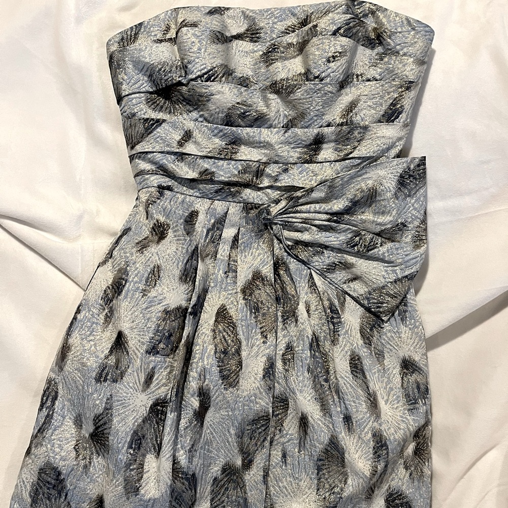 BCBG Strapless Shimmer mini dress